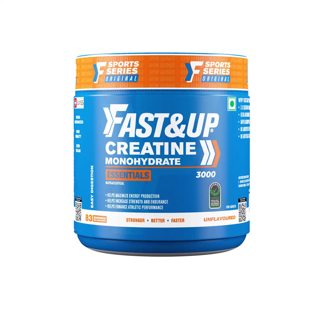 Fast&up Creatine Monohydrate - 3g Ultra Micronized Creatine